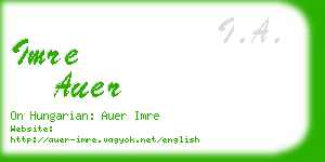 imre auer business card